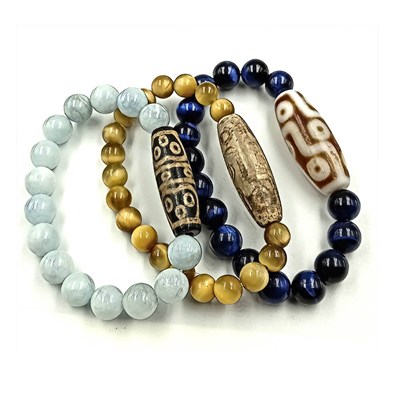 Мастер-класс "Бусины Дзи и камни в браслетах" 2091